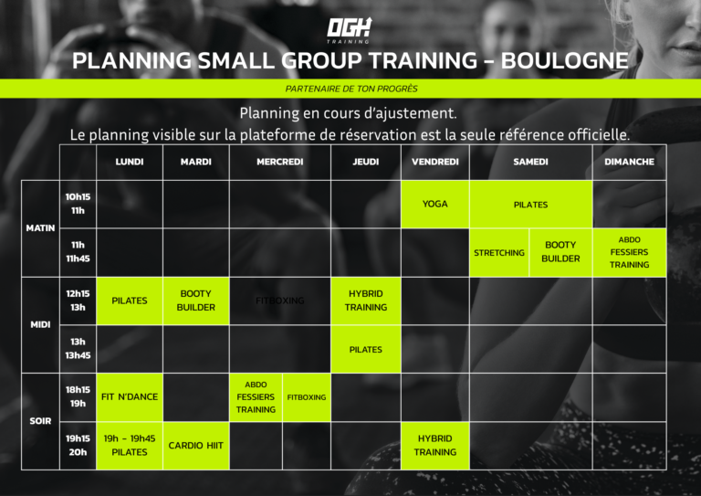Planning SGT Boulogne